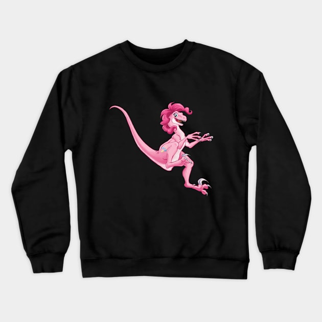 My Little Raptor - Pinkie Pie Crewneck Sweatshirt by CherryGarcia